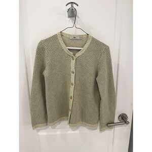 Inis Meain Women's Knit Cardigan Ireland Cashmere Linen Silk Cotton MEDIUM
